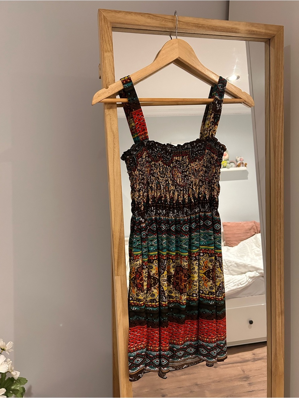 Boho Smocked Sundress in Multicolor